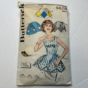 Butterick Vintage 1940's Apron Pattern #9578 Women's Size S